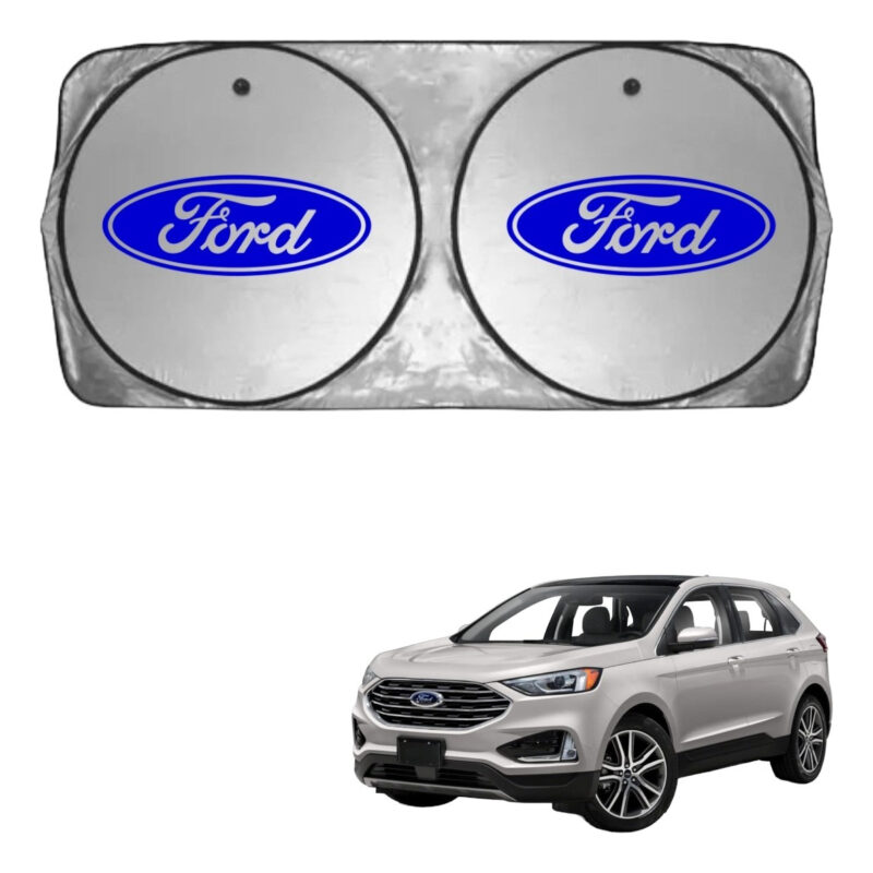 PARASOL CUBRESOL ANTIUV PLEGABLE C/ VENTOSAS LOGO FORD - Imagen 6