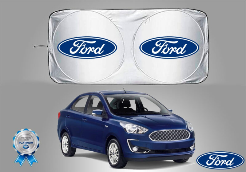PARASOL CUBRESOL ANTIUV PLEGABLE C/ VENTOSAS LOGO FORD - Imagen 8